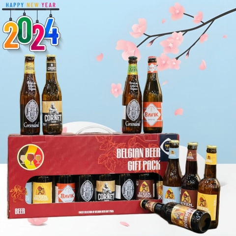 Hộp quà 8 chai bia Bỉ cao cấp