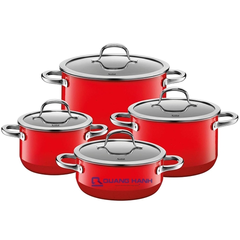 Bộ nồi Silit Passion Set 4 màu đỏ