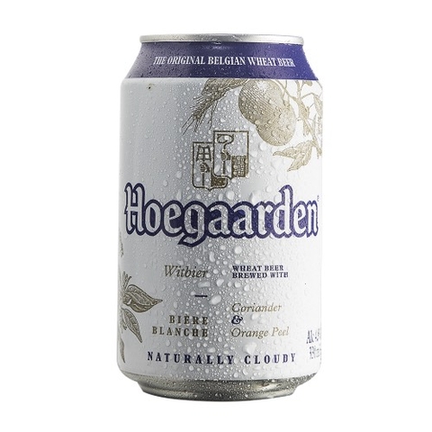 Bia Hoegaarden trắng 4,9% Bỉ – thùng 24 lon 330 ml (LD)