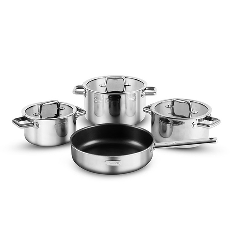 Bộ nồi inox liền khối Elmich Trimax ECO EL-8004 size 18, 20, 26, chảo 26cm