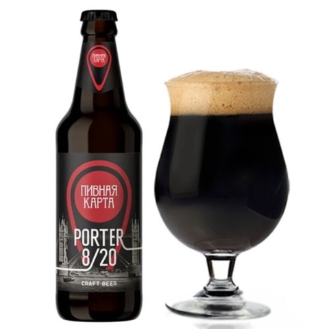 Bia Porter 8/20 – 8,5% Nga – thùng 20 chai 500ml