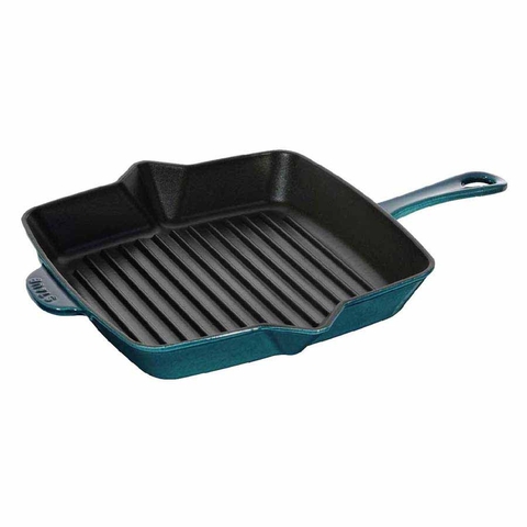 Chảo gang nướng vuông Staub màu xanh ngọc 26cm (B)