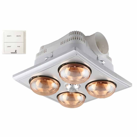 Đèn sưởi nhà tắm Heizen HE-4BR 4 bóng âm trần có điều khiển