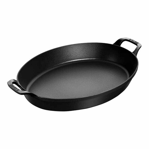 Khay gang oval Staub màu đen 37cm