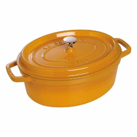 Nồi gang oval Staub màu vàng 27cm - 3.2L 1102712
