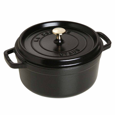 Nồi gang tròn Staub màu đen 24cm - 3.8L