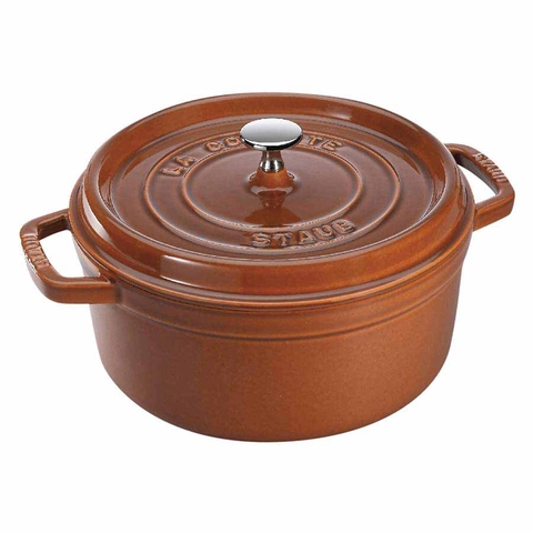 Nồi gang tròn Staub màu nâu vàng 24cm - 3.8L