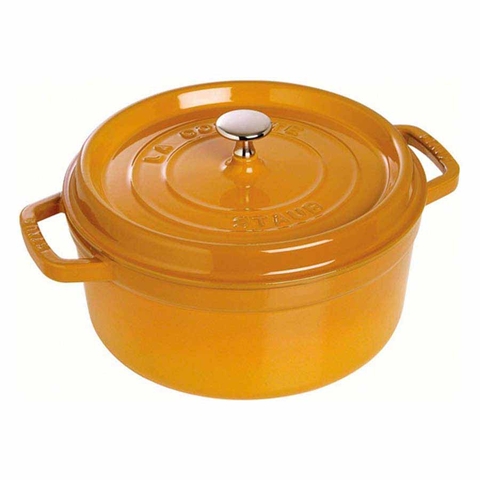 Nồi gang tròn Staub màu vàng 24cm - 3.8L