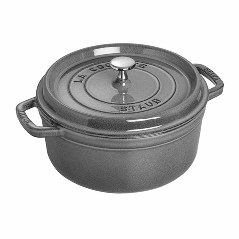 Nồi gang tròn Staub màu xám 14cm - 0.8L