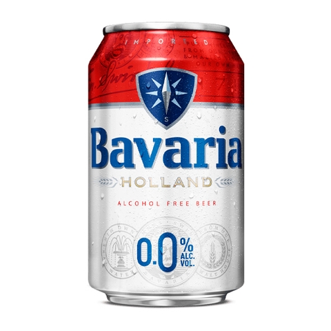 Bia Bavaria không cồn 0% Hà Lan – thùng 24 lon 330 ml