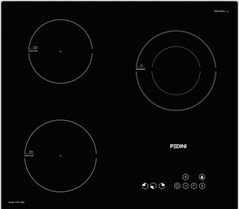 Bếp từ kết hợp hồng ngoại ba bếp nấu PEDINI PDN 3366