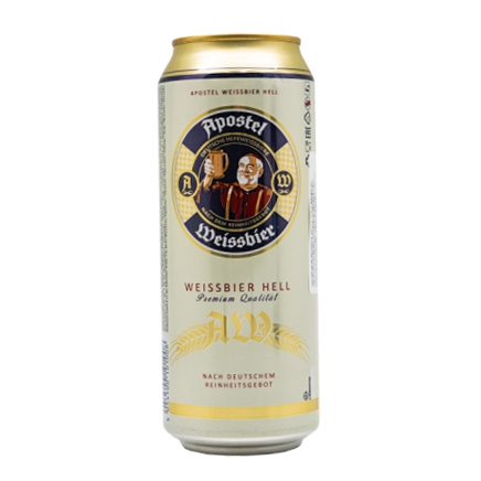 Bia Apostel Weissbier Hell 5,3% Đức – thùng 24 lon 500ml