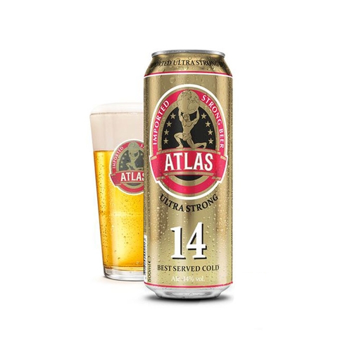 Bia Atlas Ultra Strong 14% – thùng 24 lon 500 ml