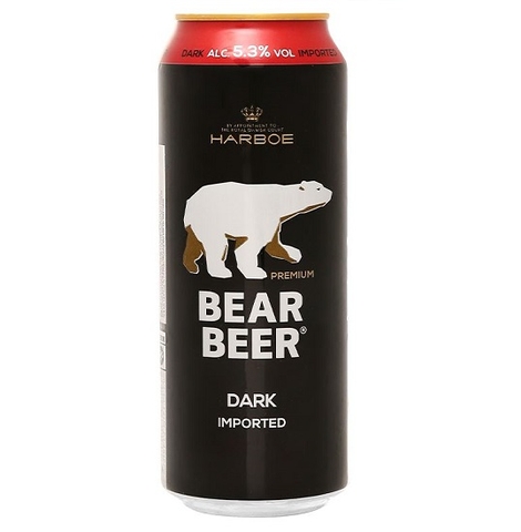 Bia gấu Bear Beer Dark Imported 5,3% Đức – thùng 24 lon 500ml