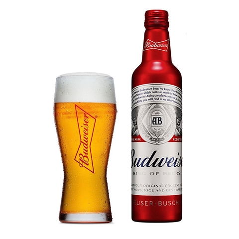 Bia Budweiser 5% Mỹ – thùng 24 chai nhôm 475 ml (NK)