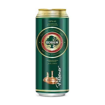 Bia cây sồi vàng Eichbaum Pilsner 4,8% Đức – thùng 24 lon 500 ml
