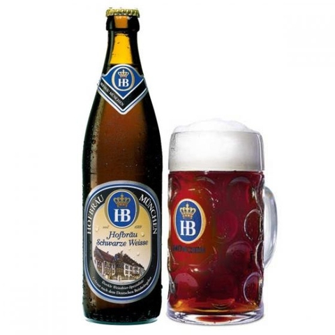 Bia Hofbrau Schwarze Weisse 5,1% Đức – chai 500ml