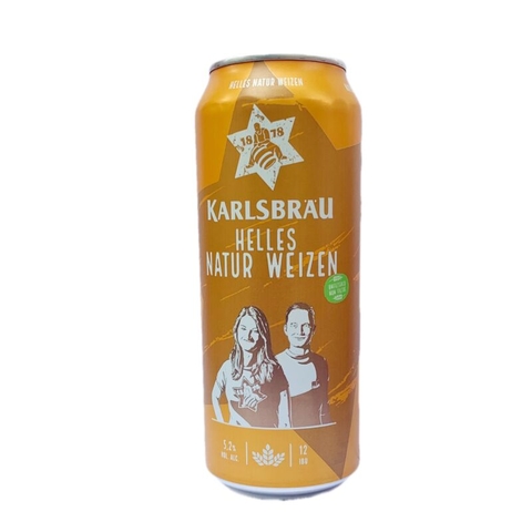 Bia Karlsbrau Helles Natur Weizen 5,2% Đức – thùng 24 lon 500ml