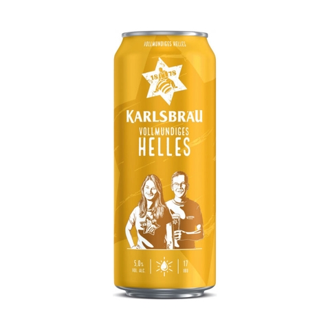 Bia Karlsbrau Vollmundiges Helles 5% Đức – thùng 24 lon 500ml