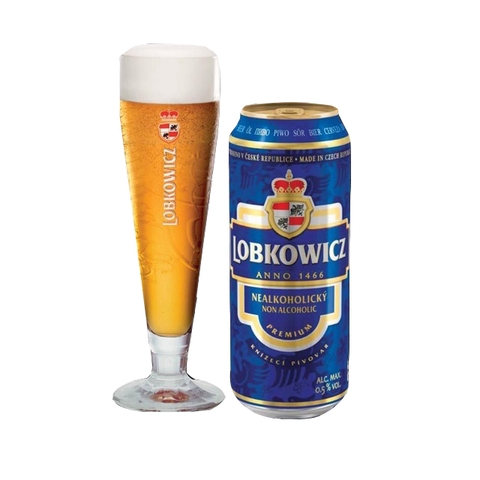 Bia Lobkowicz 0.5% Tiệp – 24 lon 500ml