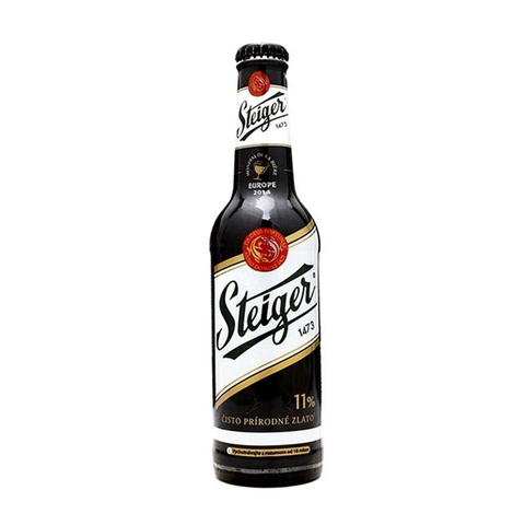 Bia Steiger đen 4,5% Tiệp – thùng 24 chai 330ml