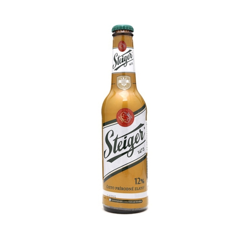 Bia Steiger vàng 5% Tiệp – thùng 24 chai 330ml