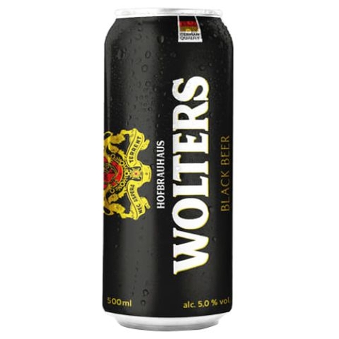 Bia Wolters Black Beer 5.0% Đức – thùng 24 lon 500 ml