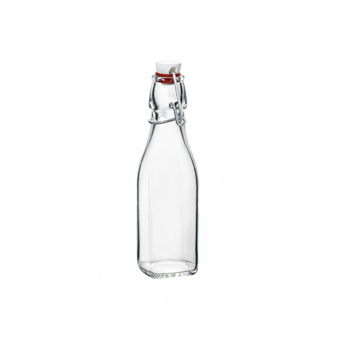 Chai thủy tinh vuông nắp cài Bormioli Rocco Swing 250ml