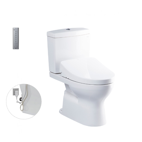 Bàn cầu hai khối, kèm nắp rửa điện tử CS320DRW11