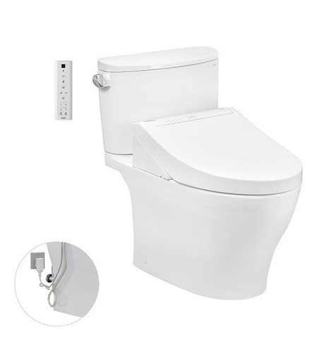 Bàn cầu TOTO, kèm nắp rửa điện tử WASHLET dòng C5: CS767RW14