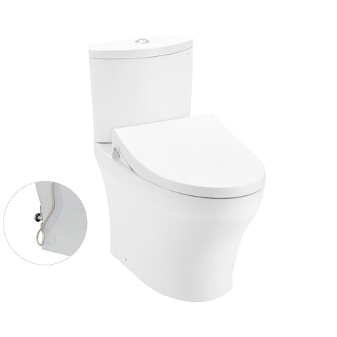 Bàn cầu TOTO, kèm vòi rửa nước lạnh CS838DE4 (nắp rửa nước lạnh TCW1211A)