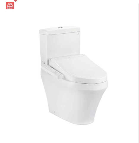 Bàn cầu hai khối kèm nắp rửa điện tử WASHLET CS948CDW17 (Thân dài, dành cho bàn cầu giấu dây)