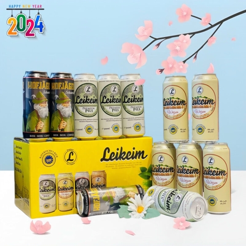 Hộp quà 15 lon bia Leikeim Đức