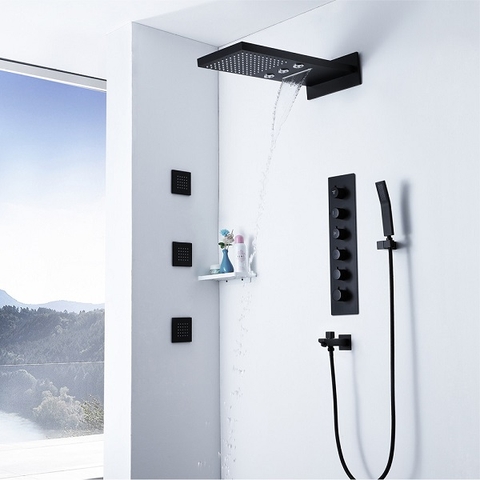 Sen tắm nhiệt độ âm tường màu đen DAELIM 100010M (Bát sen 62x27cm)