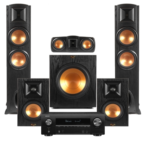 Dàn xem phim 5.1 Denon AVR-X1600H và Klipsch F-200