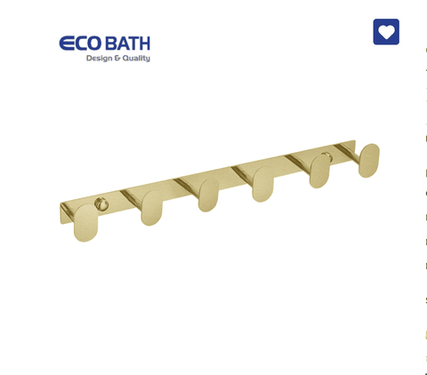 Móc áo Ecobath EC2005-6BG màu vàng chải
