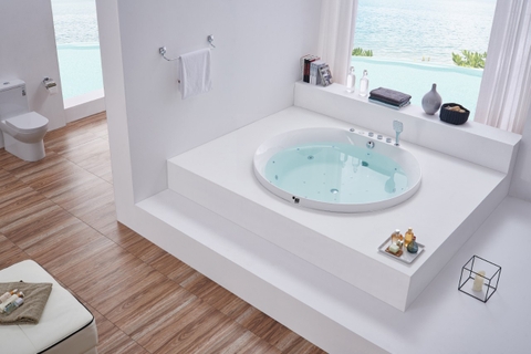 Bồn tắm massage âm sàn nhập khẩu KC02 có xục cơ và xục khí .