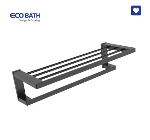 Vắt khăn giàn EcoBath EC211-12MB màu đen mờ