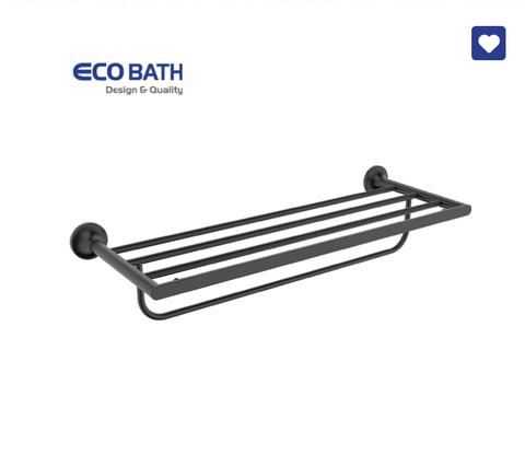 Vắt khăn giàn EcoBath EC218-12MB đen mờ