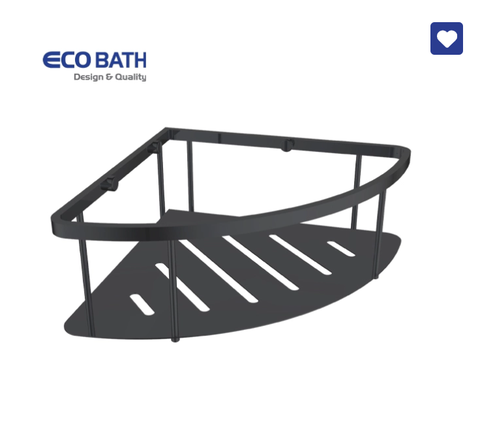 Kệ phòng tắm EcoBath EC4067-1MB đen mờ ( kệ góc 1 tầng )