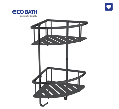 Kệ phòng tắm EcoBath EC4067-2MB đen mờ ( kệ góc 2 tầng )