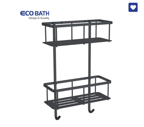 Kệ phòng tắm EcoBath EC4068-2MB đen mờ