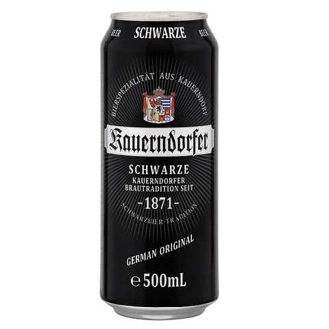 Bia Kauerndorfer Schwarze 4,9% Đức – thùng 24 lon 500ml