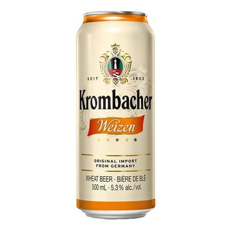 Bia Krombacher Weizen 5.3% Đức – thùng 24 lon 500ml