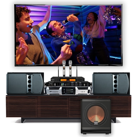 Dàn karaoke WPM01 (loa Wharfedale Pro 5090 + sub Paramax SUB-A30 + đẩy MK Acoustic V2.4 + vang MK Acoustic 6500 + 1 micro MK Acoustic E-300 II)