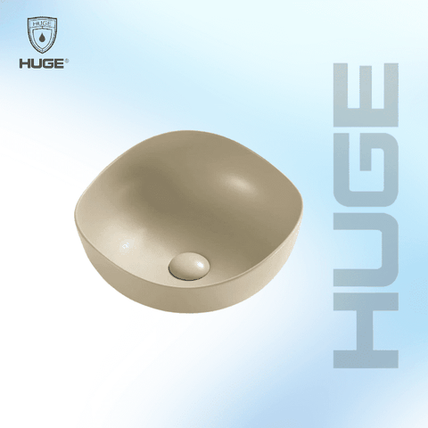 Chậu lavabo đặt bàn Huge H-LT1380BE ( vành mỏng )