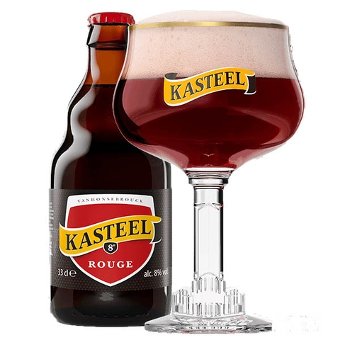 Bia Kasteel Rouge 8% Bỉ – chai 330ml