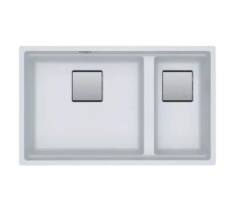 CHẬU RỬA ĐÁ 2 HỐ FRANKE KNG 120 POLAR WHITE