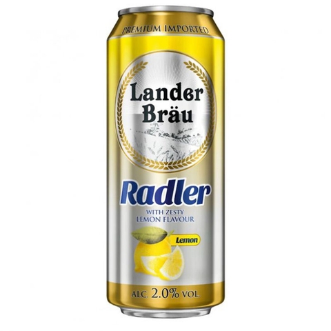 Bia Lander Brau Radler 2% Hà Lan – thùng 12 lon 500ml