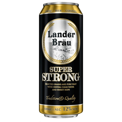Bia Lander Brau Super Strong 12% Hà Lan – thùng 12 lon 500ml